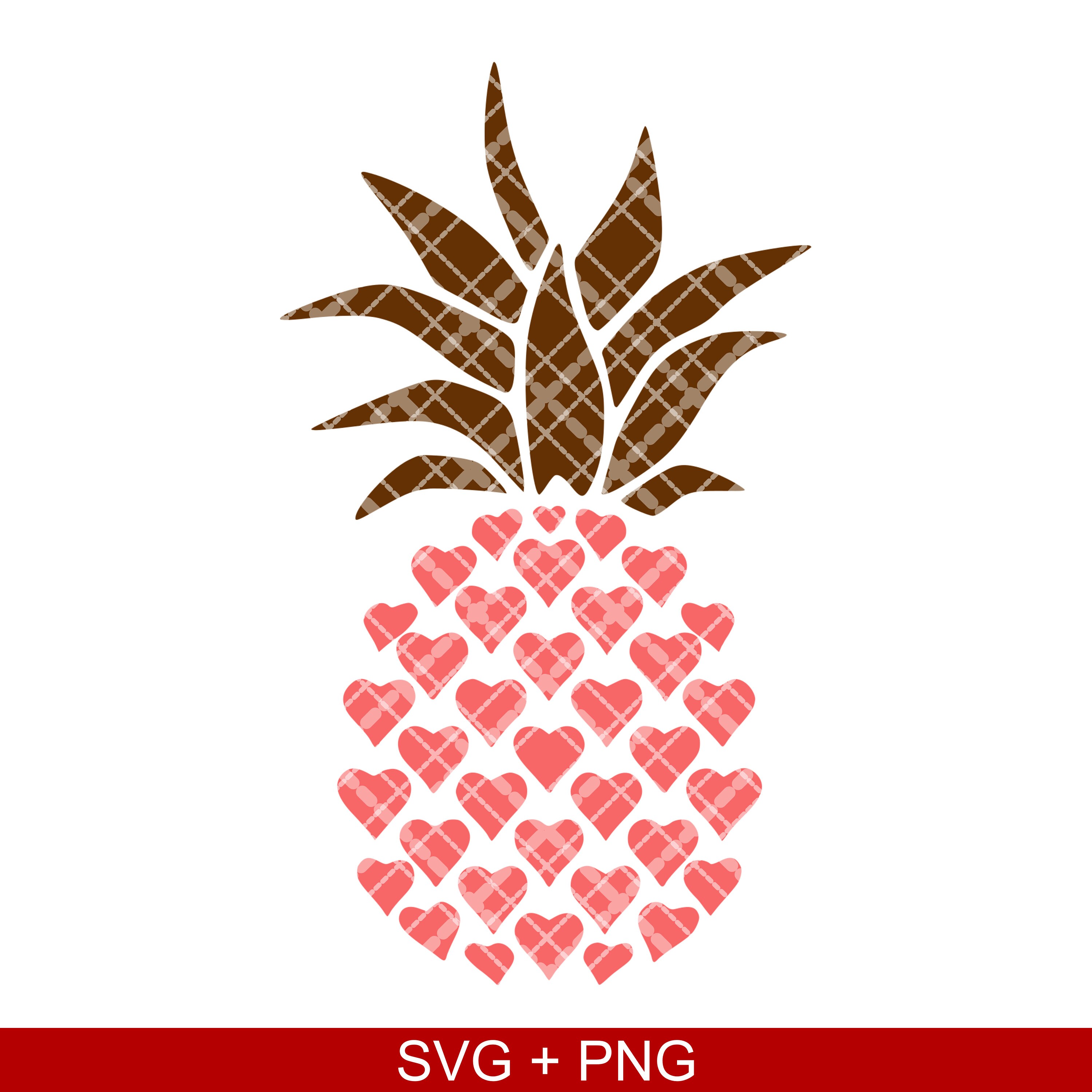 Pineapple Heart SVG PNG Etsy
