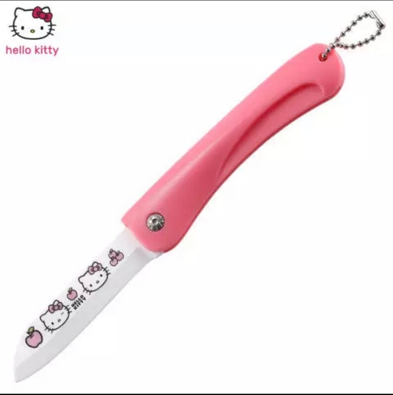 Hello Kitty Pocket Knife Ceramic Knife Folding Knife Portable Etsy