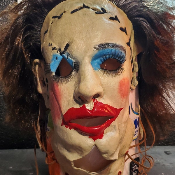 pretty woman texas chainsaw massacre mask rehaul with real stitching