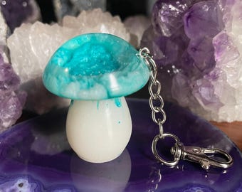 Mystical Resin Mushroom Keychain | Toadstool Charm | Handmade Fungi Key Ring | Cottagecore Forest Spirit Accessory