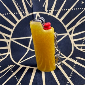 Lighter Keychain Holder – Fits Full-Size BIC | Multiple Colors | Handmade Sleeve