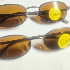 Set of Classic Biker Hi-Contrast  Driving Sunglasses Amber Tinted UV400 Polished  Glass Lenses Men/Women
