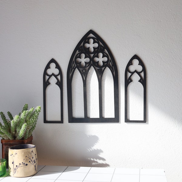 Gothic Mirror, FRAMES, Custom Set of 3, Cathedral Arch Window