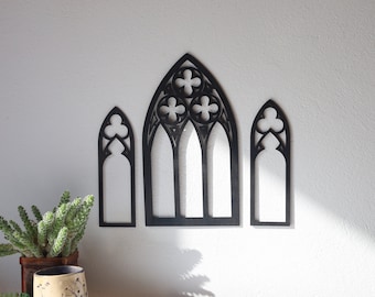 Gothic Mirror, FRAMES, Custom Set of 3, Cathedral Arch Window