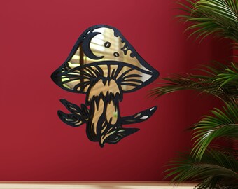 Specchio a fungo, arte murale magica