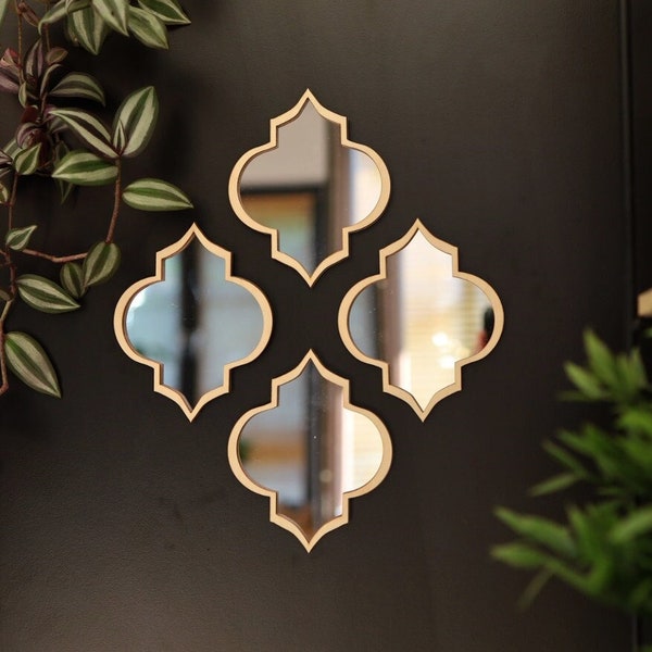 Oriental Mirrors, Set of 4, Moroccan