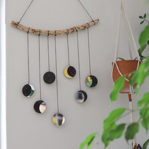 Decorazione da parete con fasi lunari, Garland Boho, Witchy
