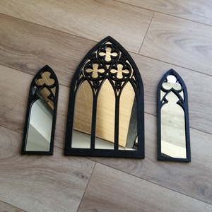 Gothic Mirror, Set of 3, Cathedral Arch Window