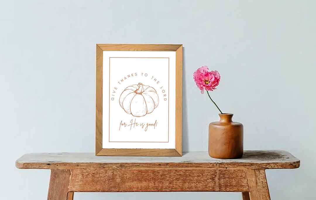 Printable Thanksgiving Wall Art Instant Download Give - Etsy
