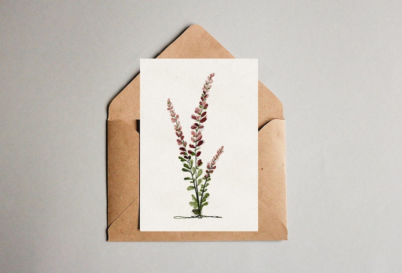 Hand-painted Vintage Inspired Flowers Notecards - Set of 8 - Blank ...