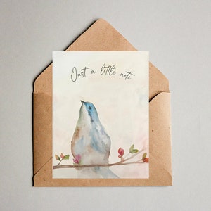 Watercolor Bird Notecards Stationary Set of 8 | Bluebird |  Blank Inside | Two Options | Original Artwork