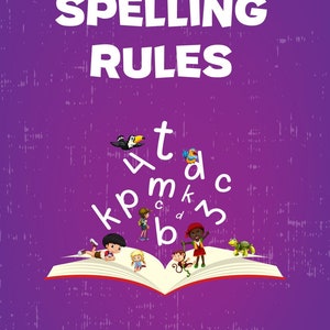 Spelling rule flashcard highlighted phonogram for elementary students educational flashcard for spelling improvement classroom & homeschool
