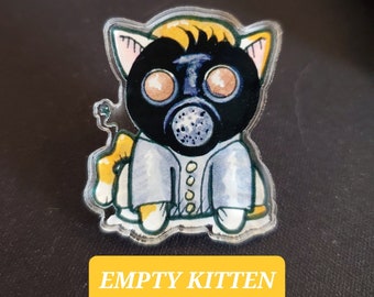 Empty Kitten Acrylic Pin - Doctor Who, Empty Child Cat Pin, Empty Child Pin, Cat Pin, Doctor Who pin, doctor who patch, Dr. Who Badge