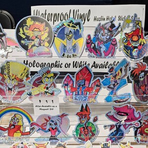 Aggressive Violin Sticker - Hazbin Hotel, Alastor, Niffty, Adam, Angel Dust, Husk, Rosie, Vox, Charlie, Vaggie, Cherri Bomb, Sir Pentious image 3
