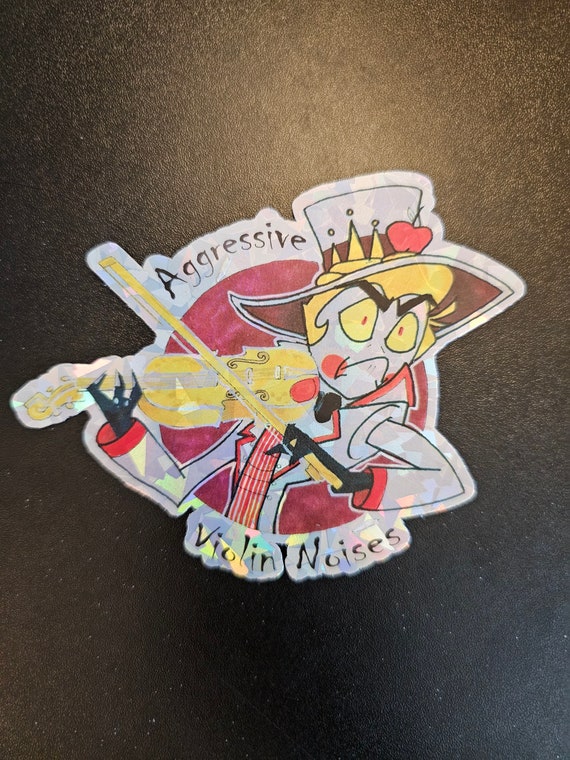 Aggressive Violin Sticker - Hazbin Hotel, Alastor, Niffty, Adam, Angel Dust, Husk, Rosie, Vox, Charlie, Vaggie, Cherri Bomb, Sir Pentious