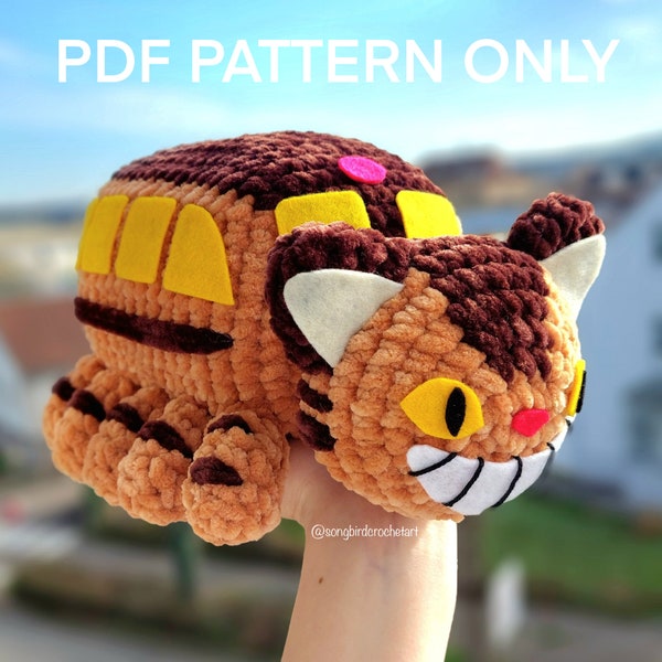 Digital PDF Pattern ONLY Flying Cat Crochet Pattern