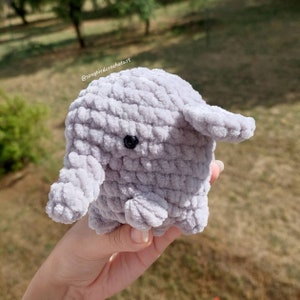 Small Plush Grey Elephant crochet, handmade amigurumi