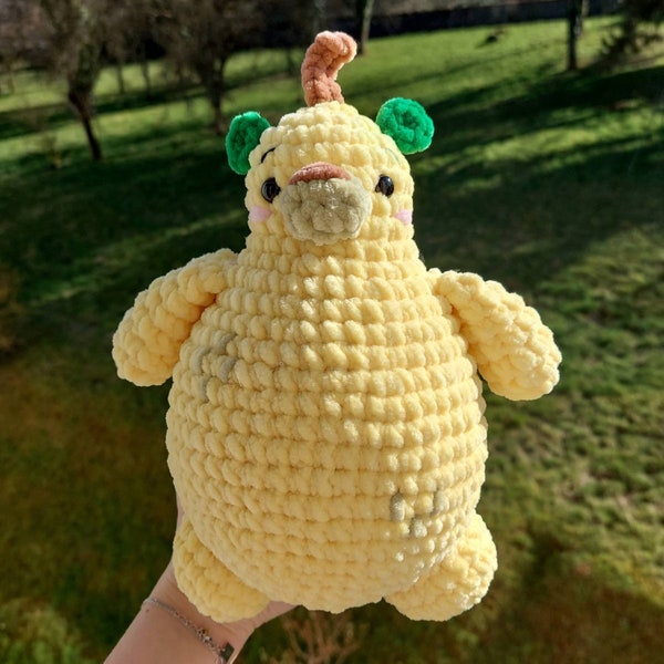 Adorable Peluche Ours Poire au crochet, amigurumi fait main