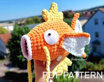 Digital PDF Pattern ONLY Orange Fish Crochet Pattern