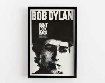 Bob Dylan - Don't look back 1967 film, music poster - Framed art print, Fine art, Framed print, Gift idea, wall art, wall decoration