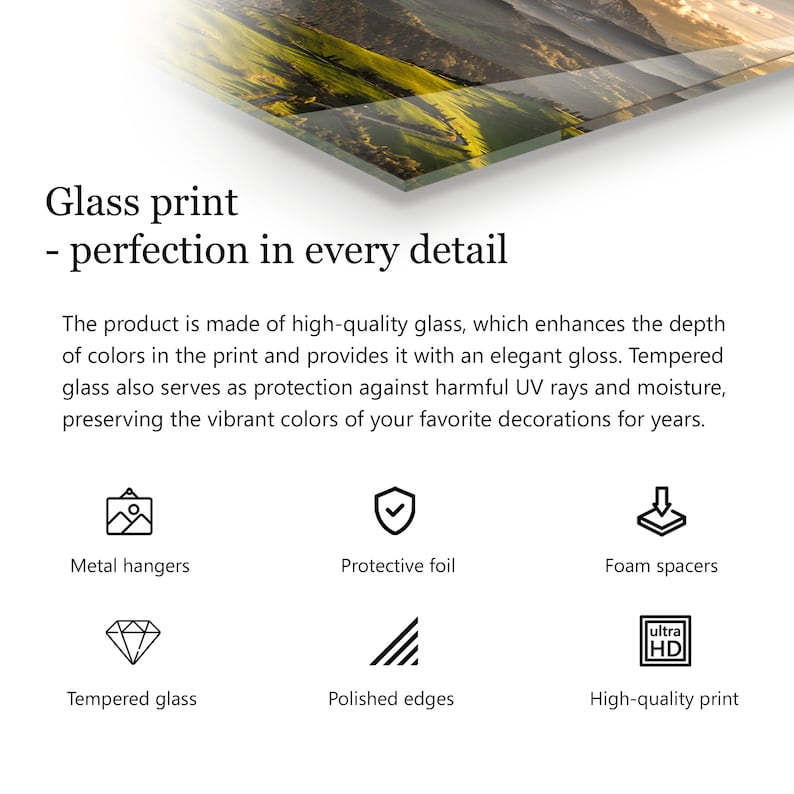 Image Sur Verre Trempé 100x50 Cm – Forêt Naturelle, Décoration Murale Moderne Intérieur
