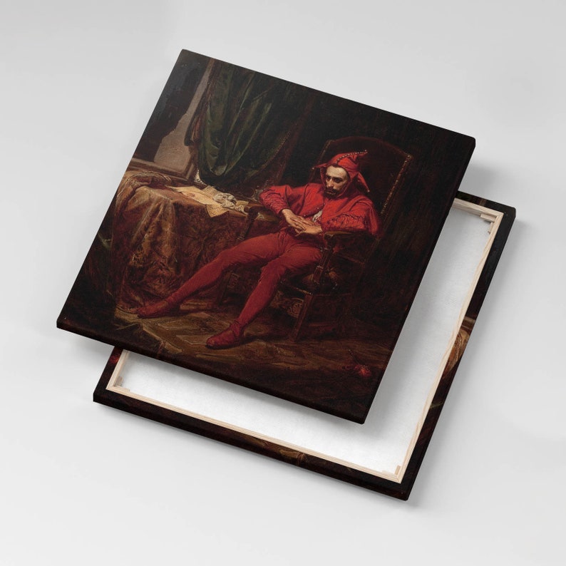 Jan Matejko Stańczyk Canvas, Wall Art Picture, Brown Wall Decoration