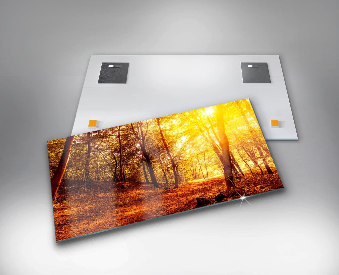 Tableau Mural Décoratif En Verre Trempé - Coucher De Soleil, œuvre D'art Unique, Toutes Tailles