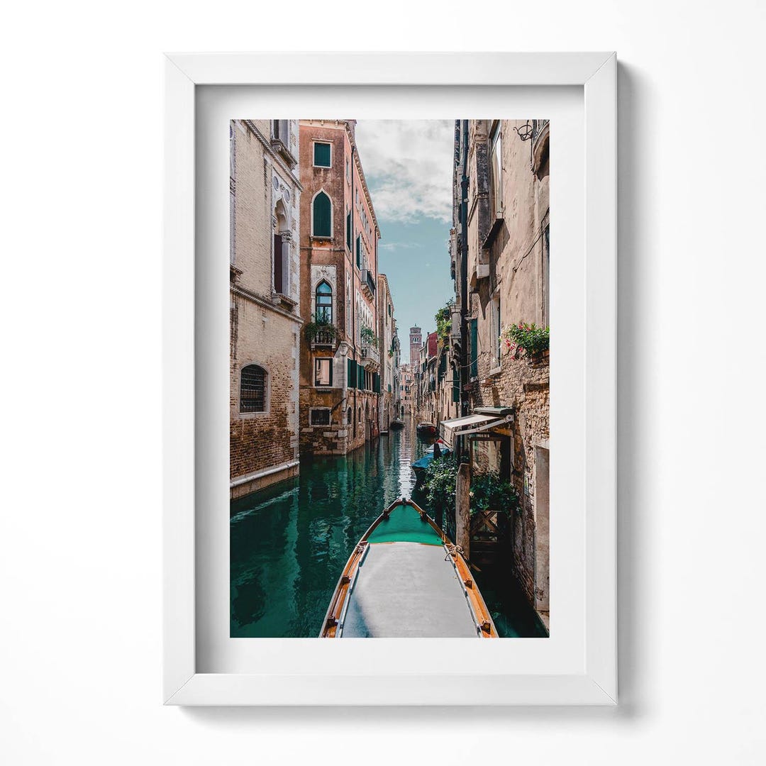 Tapisserie Murale Coton Tissée Main - Pont Rialto Et Gondoles De Venise - 135x90 Cm (53x35 Po) - Neuf