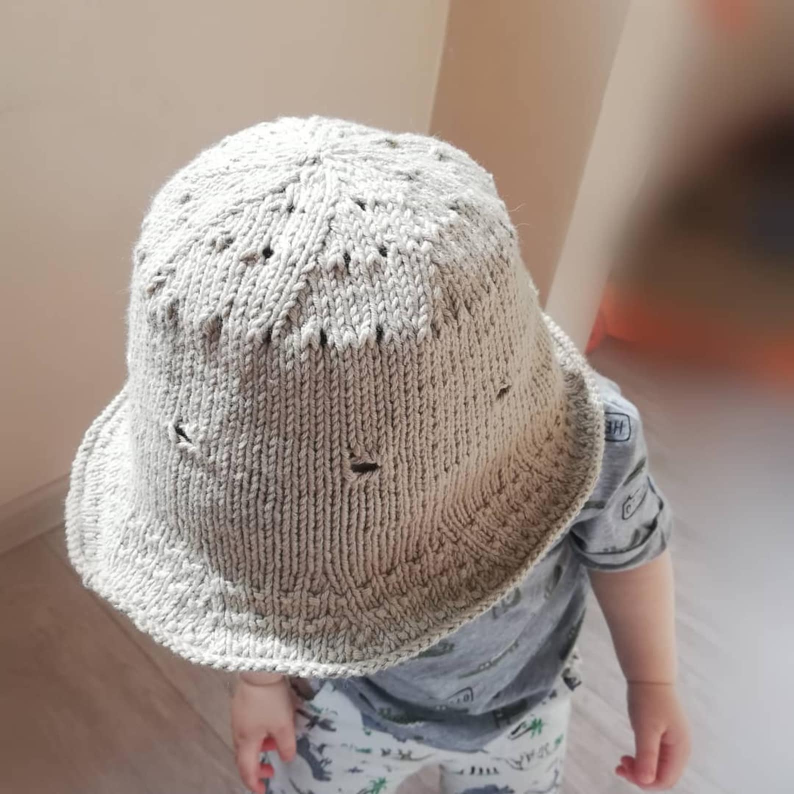 Knitted baby boy bucket hat from organic cotton yarn baby Etsy