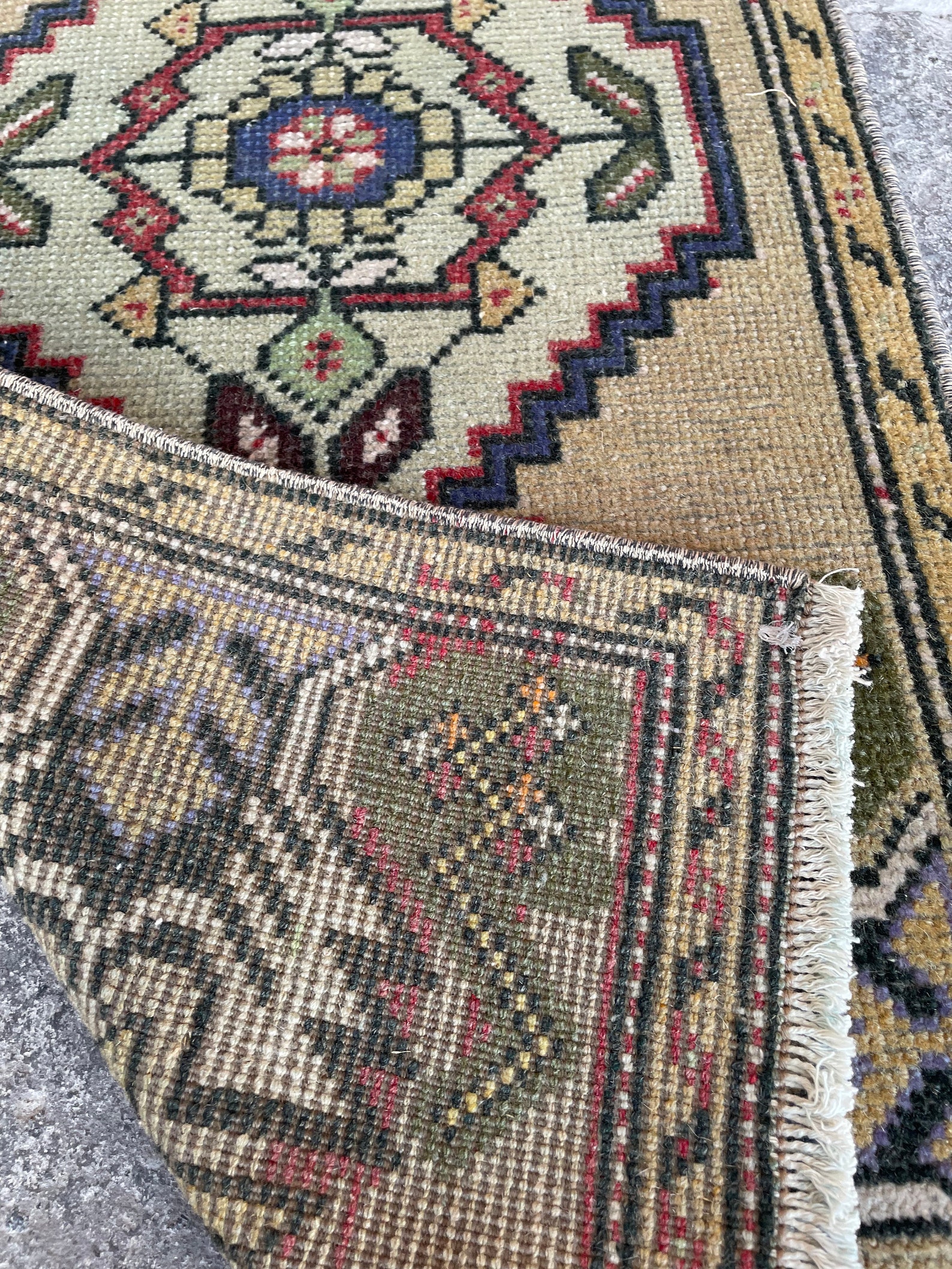 Boho bath mat small vintage rug handmade bath mat front door Etsy