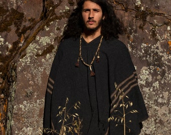 Men's Alpaca Ponchos / Super Warm Peruvian Ponchos / Fair Trade Organic Ponchos