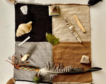 Mesa Ceremony / Chamanic Handwoven Andean Altar Cloth / Q'ero Mesa for Rituals