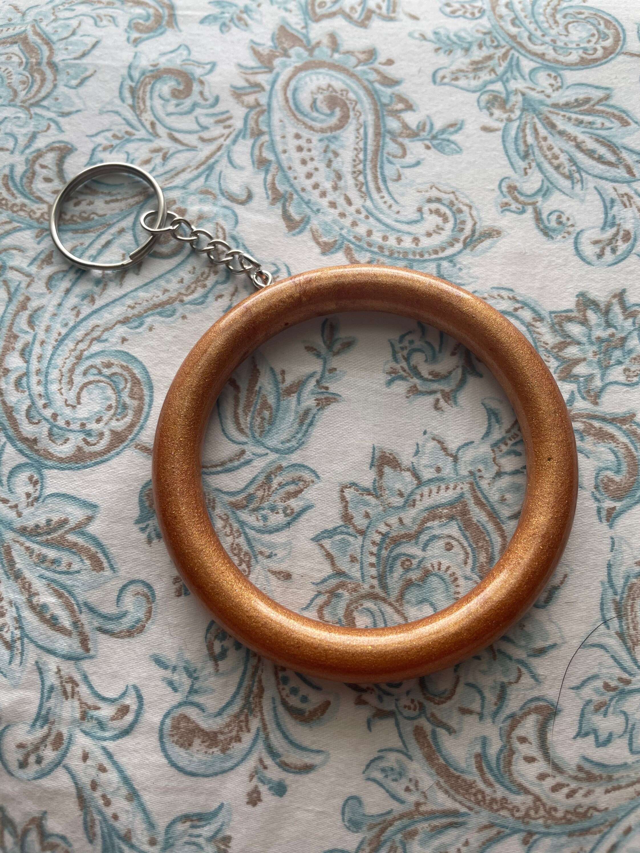 Copper Shimmer Key Ring Keychain Etsy