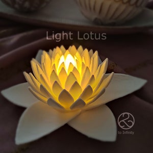 Light Lotus; a delicate lamp in harmony with nature / Luz de loto; a delicate lamp in harmony with nature