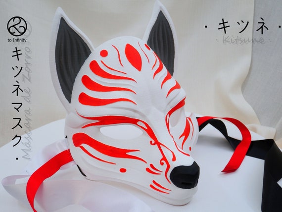 Traditional Kitsune Mask a Traditional Mask for Wearing & Deco
