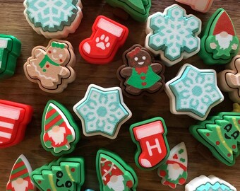 Christmas Holiday Mechanical Clicker|Winter Seasonal|Fidget|ADHD|Stim Toy|Gingerbread Man|Snowflake |Stocking | Christmas Tree|Gnome|Snowman