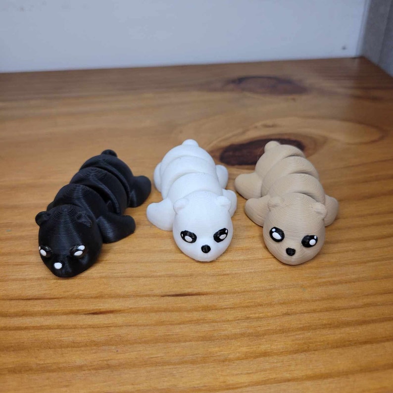 Eisbär | Fidget| Sensorisches| Schlüsselanhänger | Artikuliert | Geschenk | Schreibtisch Spielzeug| Baby Bär | Schwarzer Bär | Braunbär| Panda | Stim| Waldland | Gastgeschenk Bild 4