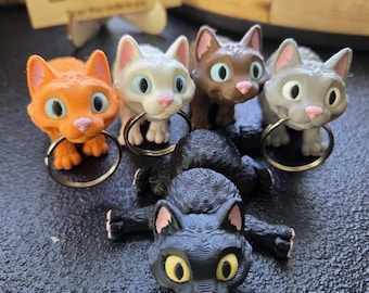 Cat keychain fidget | Sensory Toy | Keychain | Articulated | Party Favor | Gift | Desk Toy | Cat | Meow | Kitten| Tuxedo cat | Meow