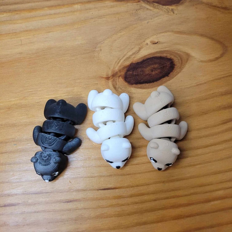 Eisbär | Fidget| Sensorisches| Schlüsselanhänger | Artikuliert | Geschenk | Schreibtisch Spielzeug| Baby Bär | Schwarzer Bär | Braunbär| Panda | Stim| Waldland | Gastgeschenk Bild 8