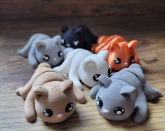 Fidget Cat Toy | Sensory Toy | Keychain | Articulated | Party Favor | Gift | Desk Toy | Cat | Meow | Micro Figure | Kitten