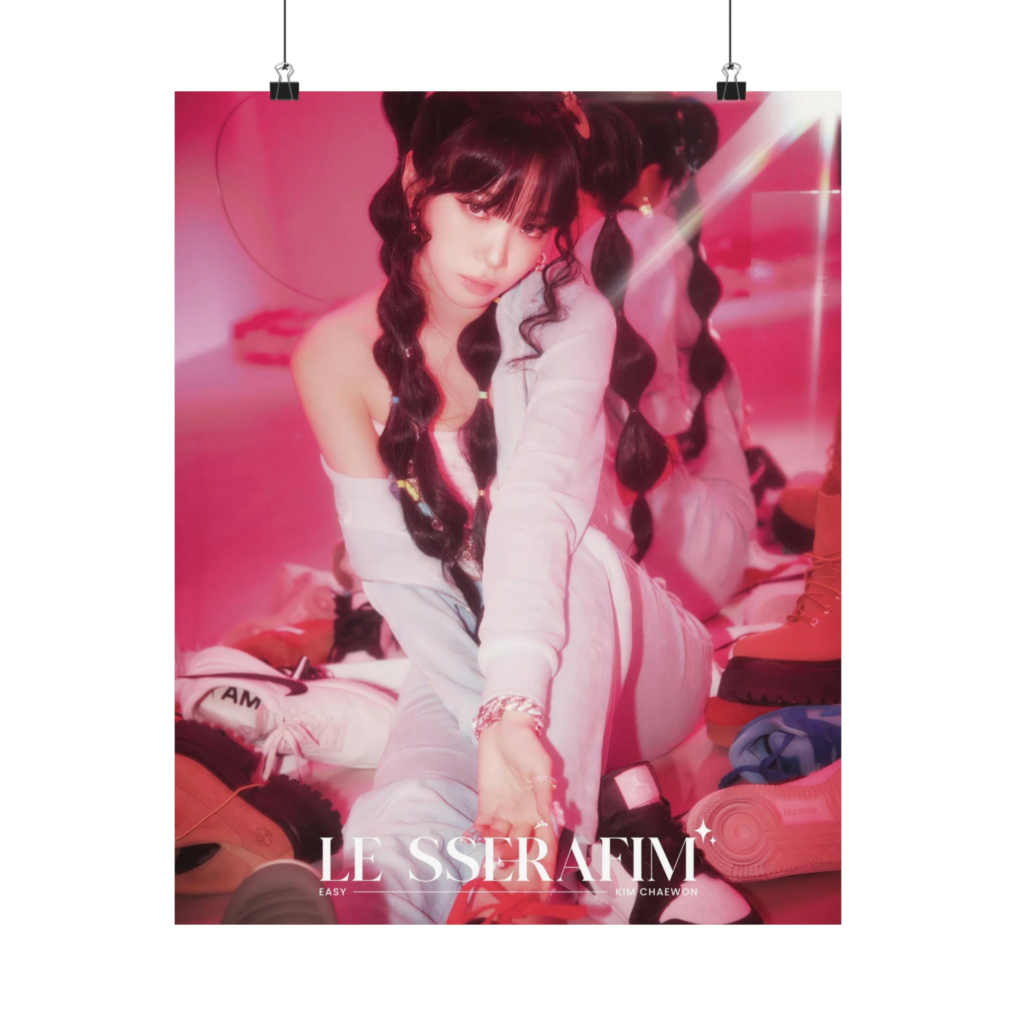 Le Sserafim Kim Chaewon Easy Album Poster Easy Album Album Multiple
