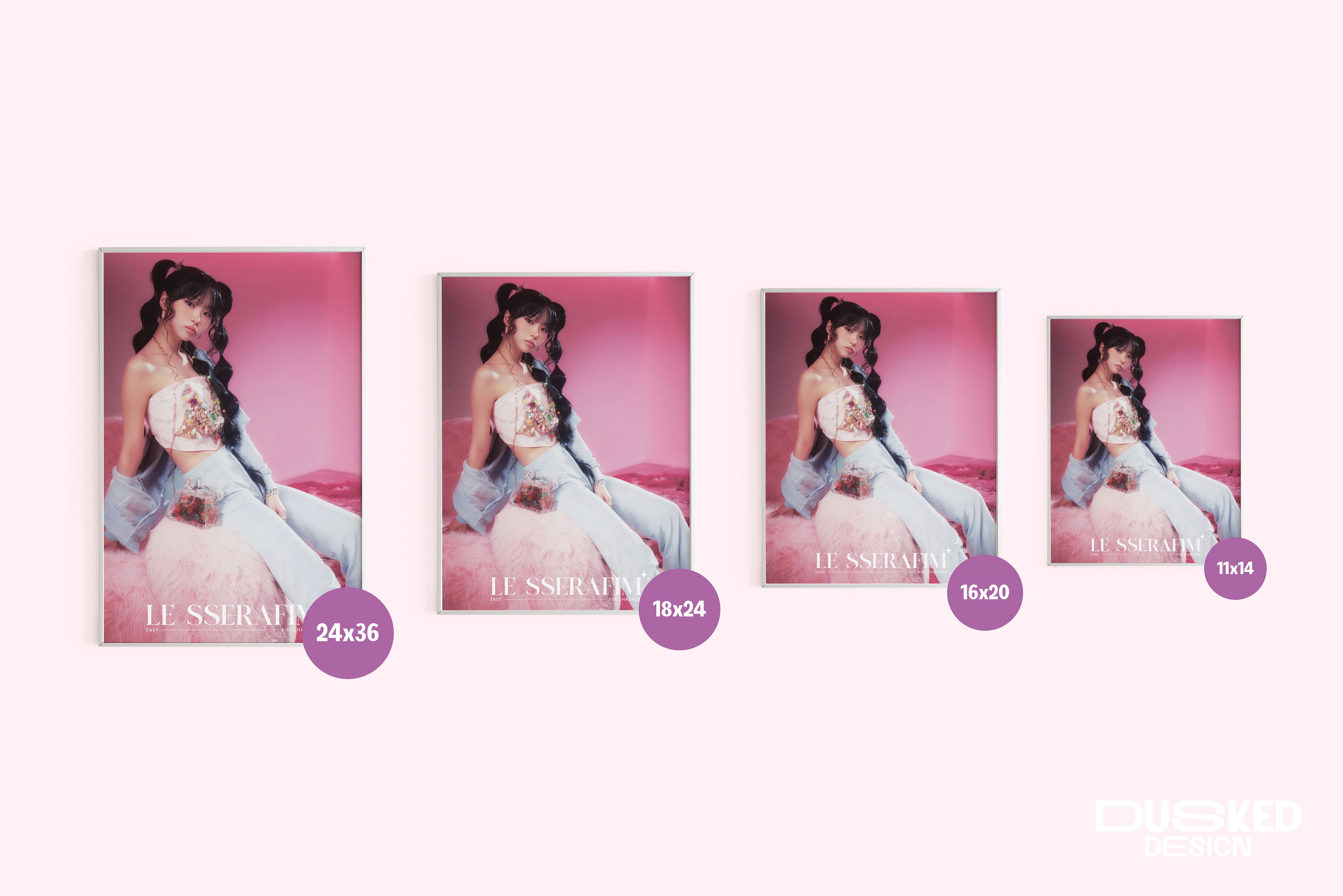 Le Sserafim Kim Chaewon Easy Album Poster Easy Album Album Multiple