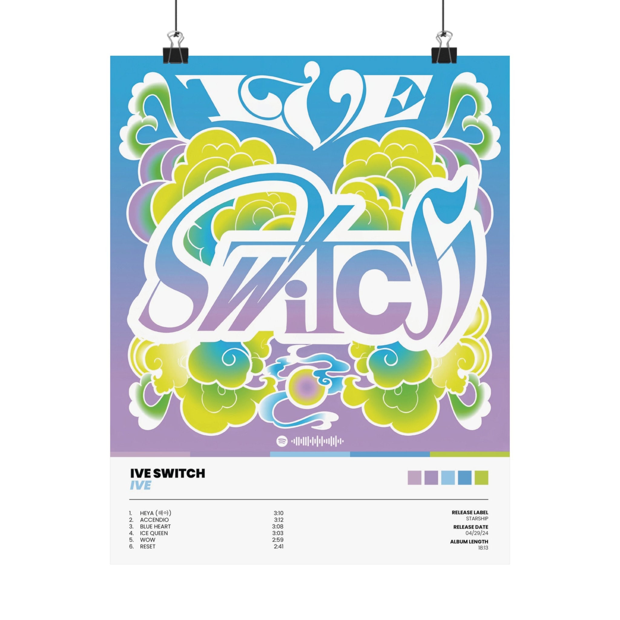 IVE Kpop Poster Ive Switch Album Minimal Poster Multiple Sizes