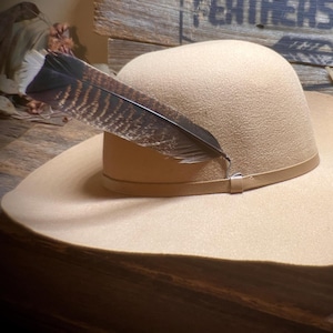 Large Turkey Hat Feather - Australian Hat Feather - Mens Wedding Hat Feather - Boho Feather Hat Accessory - Ethically Sourced Feathers
