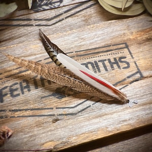 Ethical Country Hat Feathers - Cowboy Hat Feathers - Real Pheasant Hat Pins - Boho Feather Hat Pins - Wedding Hat Feathers - Real Feathers