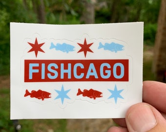 Fishcago 3 inch weather-proof die cut sticker