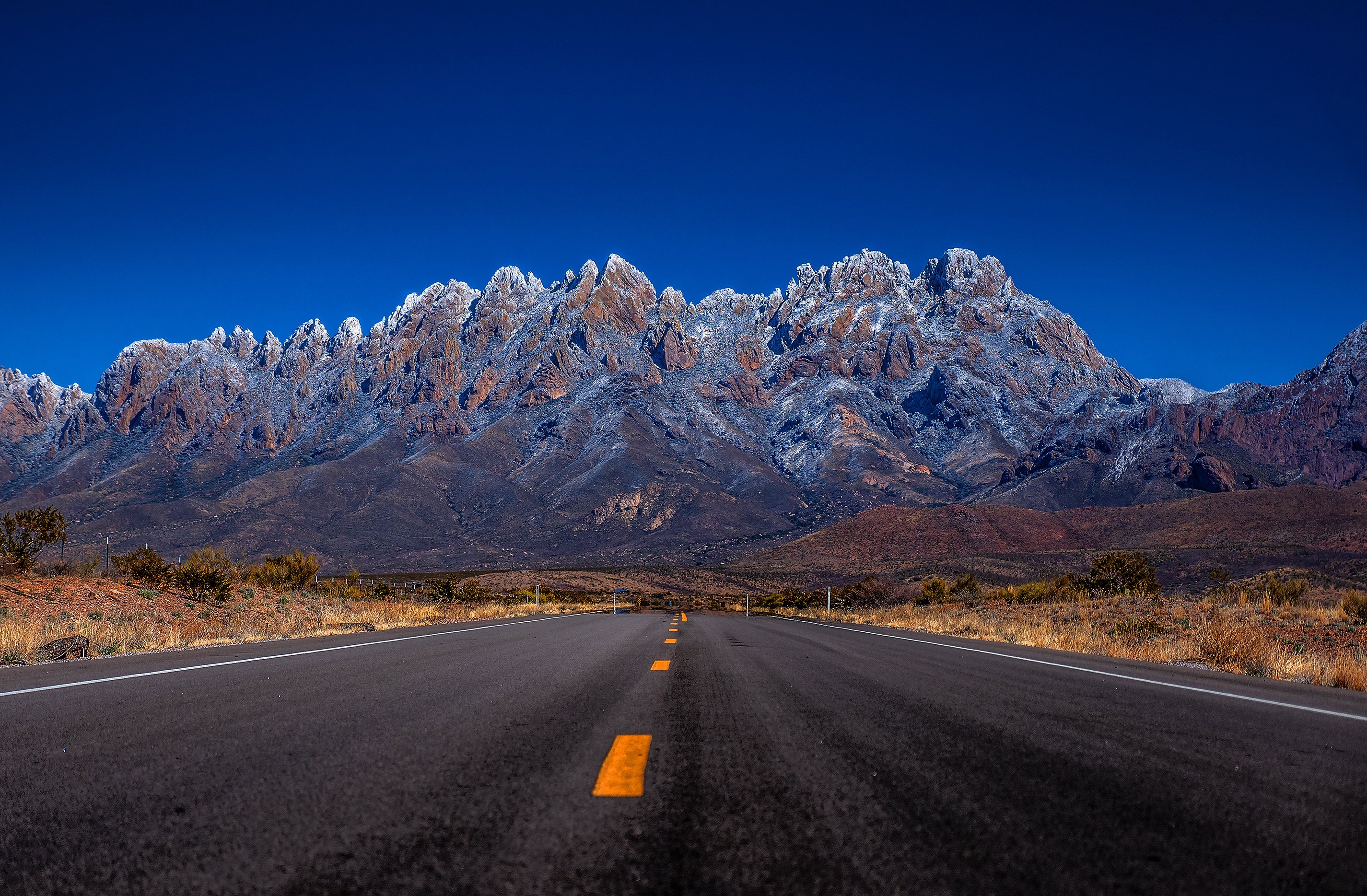 Snowy Organ Mountains in Las Cruces NM photography print Etsy.de