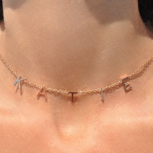 Personalized Name Choker: Stainless Steel Custom Initial Necklace