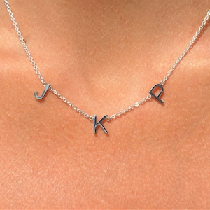Three Initial Necklace - Initials Necklace - Personalized Necklace with 3 Initials - Letters Name Necklace - Mothers Day Gift - Gift for Her
