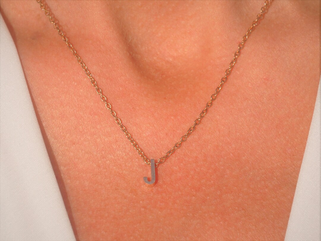 J Necklace Letter J Necklace, Initial J Necklace, Personalized Custom